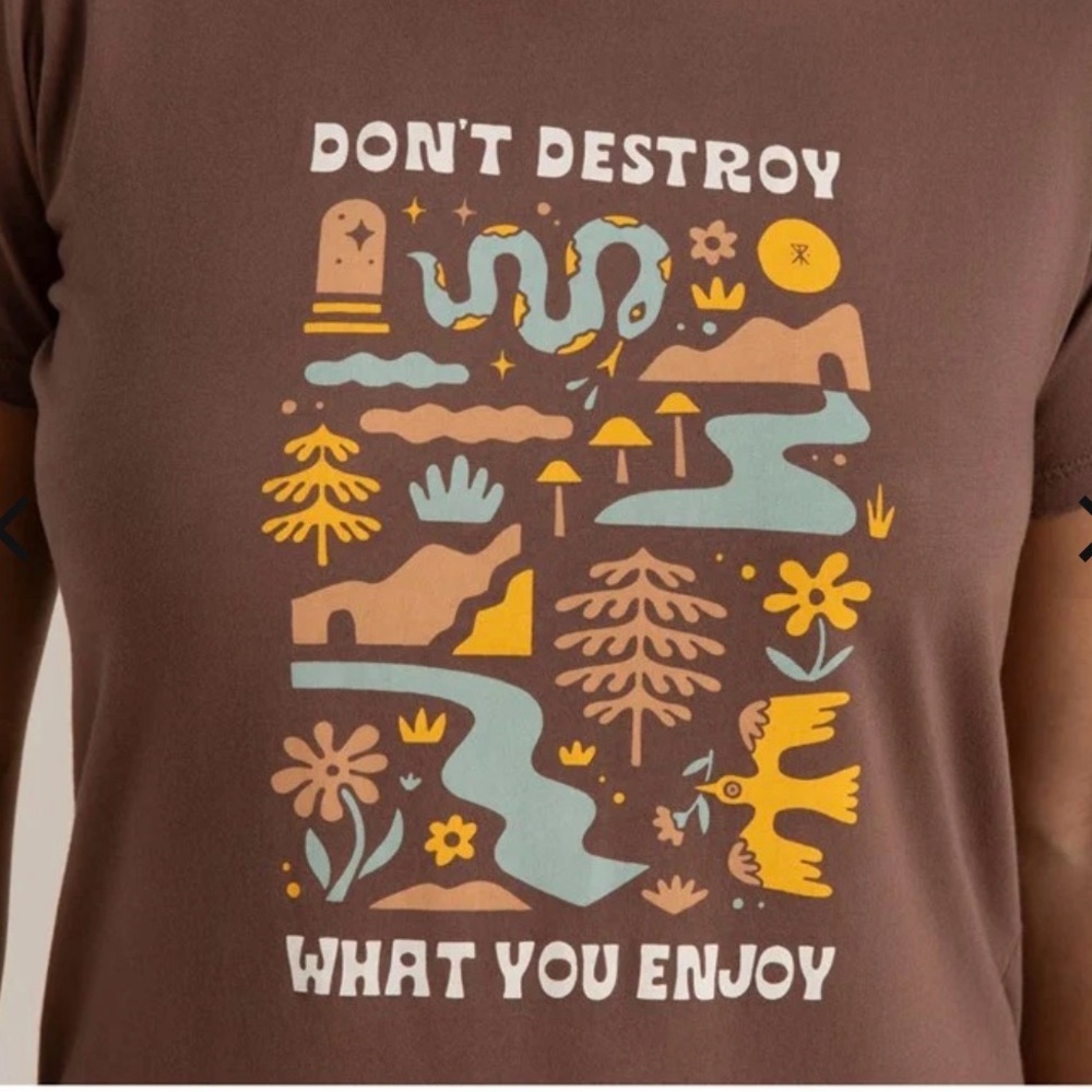 Roark Mocha Brown Garment-Dyed “Don’t Destroy What You Enjoy”